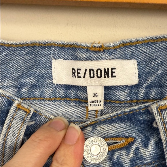 Re/Done 90s high waist loose jeans in worn blue 26 - Picture 6 of 15